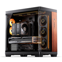 Nouvelle arrivée, boîtier de bureau Jonsbo TK-4, boîtier en bois séparé, M-ATX, verre trempé, boîtier PC, boîtier d'ordinateur de jeu, PC de jeu