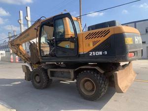 Excavatrice sur pneus d'occasion coréenne de haute qualité Hyundai 210w-9 21 tonnes avec un bon prix pour le creusement, certifiée CE - Product Image 4