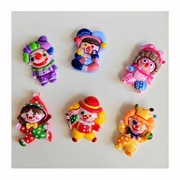En vrac 100 Pcs/Lot mignon mixte belle cirque Clown résine Flatback Slime perles pour bricolage artisanat faisant ornement Scrapbook coque de téléphone bricolage
