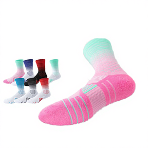 Professional Crew Socks Modularity Designer Custom Logo Sports Socks Colored <b>Heel</b> Cushion Basketball Ombre Knitted Summer - Product Image 4