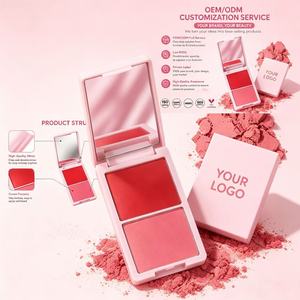 Beste Geperste Poeder Vegan Make-up Palette met <span class=keywords><strong>Blush</strong></span> op Bedrukt Logo Langdurige Rode Wangen Crème <span class=keywords><strong>Blush</strong></span> Palette Private Label - Product Image 5