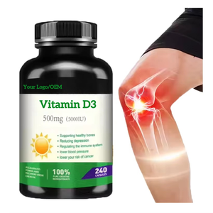 Integratori Vegani OEM di Vitamina D3, Calcio, Magnesio e Zinco, Compresse di Vitamina D3 5000UI 10000UI, Capsule di Vitamina D3 K2 - Product Image 1