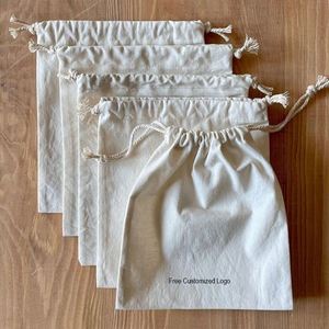 Sac Cadeau en Coton Bio GOTS Personnalisé avec Logo Imprimé, en Toile Écologique, avec Cordon de Serrage – Vente en Gros Usine - Product Image 1