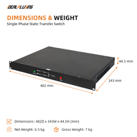 Commutateur de transfert statique à relais 110/220 VCA 25 A double entrée avec détection de tension 50/60 Hz haute fiabilité pour équipement médical OEM