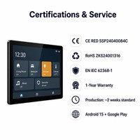 Tablet PC Táctil de 10.1 Pulgadas con Android 15 RK3566, Montaje en Pared, Google Play, PoE, RS485, HMI Industrial