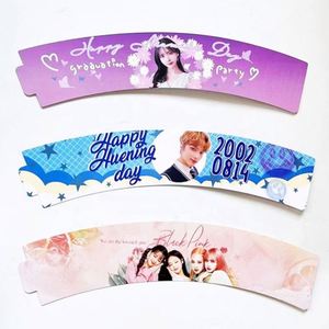 Manchons personnalisés pour gobelets à café en papier 9oz 10oz avec support isotherme cadeau Kpop Cupsleeve - Product Image 4
