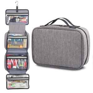 Custom Waterproof Hanging Toiletry Bag for Travel Multi-Functional Cosmetic Organizer <b>Case</b> Manufacturer - Product Image 1