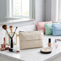 Damesmode fruitpatroon ritssluiting zachte handgreep clutch cosmetische tas katoenen canvas