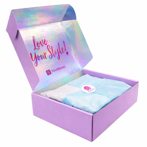 Caja de Envío para Bolsos y Ropa, Embalaje Personalizado para Comercio Electrónico, Caja de Cartón Corrugado Tipo E con Tapa Superior, Fabricante Personalizado - Product Image 2