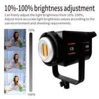 Projecteur COB 100W Éclairage de Studio Photo Professionnel avec Boîte à Lumière, Trépied et Lumière Vidéo LED Lumière du Jour