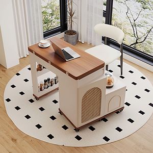 Mesa de centro giratoria multifuncional con cafetera y hervidor, portátil, para uso doméstico, para balcón, mesa de té plegable telescópica - Product Image 1
