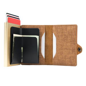CASEKEY 2024 Custom <b>RFID</b> <b>Blocking</b> Ultra Slim Pop up Cardholder Billeteras Minimalista Portacarte in Alluminio Auto Eject <b>Wallet</b> - Product Image 2