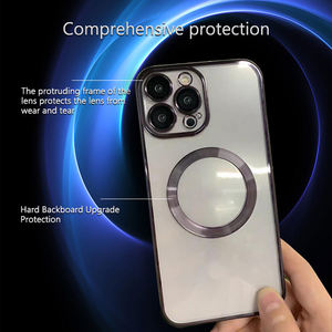 Cargador inalámbrico magnético contraportada TPU funda de teléfono de carga para iPhone 14 Pro Max funda de Metal - Product Image 4