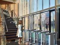 Barrière pivotante de contrôle d'accès de haute qualité, lecteur de code-barres RFID, tourniquet