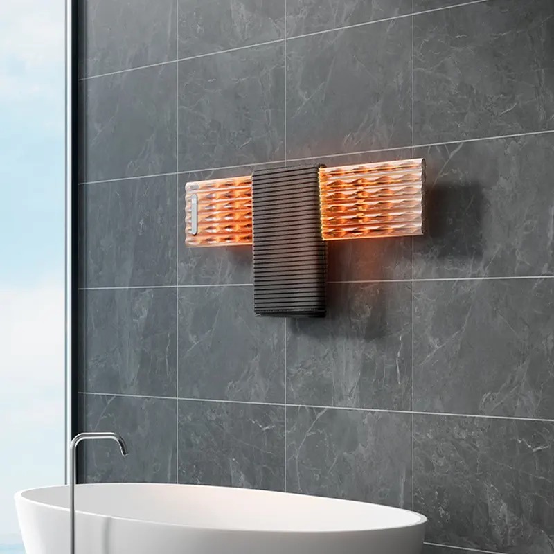 Étagère de salle de bain domestique en alliage d'aluminium haut de gamme porte-serviettes électrique multifonctionnel unipolaire dissimulé Intelligent