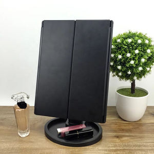 Sıcak satış pembe Mini katlanabilir LED kozmetik aynalar kadınlar için makyaj aynası güzellik ürünleri - Product Image 5