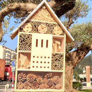 <span class=keywords><strong>Casa</strong></span> para Insectos Extra Grande de Madera con Estacas, Hotel para Insectos, Hábitat de Bambú para Exteriores, Caja para Mariquitas y Abejas - Product Image 2