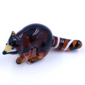 Pasokan langsung dari pabrik kualitas buatan tangan bening kaca tupai Lemur boneka rakun hewan kerajinan kaca hadiah - Product Image 5