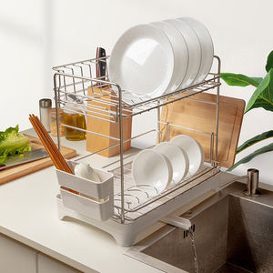 2025 égouttoirs à vaisselle égouttoir réglable bec crépines étendoir évier maison armoire organisateur stockage en boîte - Product Image 3