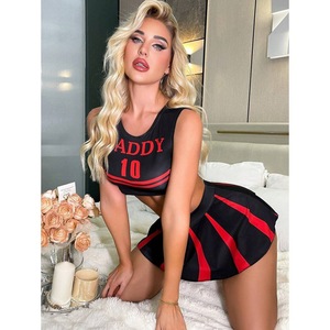 Ensemble de <span class=keywords><strong>lingerie</strong></span> sexy et séduisant pour cosplay de supporter de football, tenue de sport deux pièces pour jeu de rôle - Product Image 5