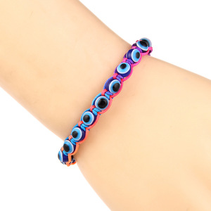 <span class=keywords><strong>2022</strong></span> femmes bijoux corde réglable bleu turc tissé à la main tressé perle mauvais yeux s - Product Image 3