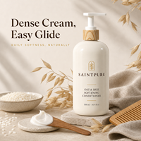 Après-shampoing adoucissant à l'avoine et au riz, marque privée, 500 ml – Formule personnalisée pour des cheveux plus doux et des pointes plus longues, idéal pour les cheveux secs