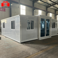 Villa à structure légère en acier préfabriquée de 40 pieds Maison préfabriquée de 2 chambres à coucher pour bureau ou magasin