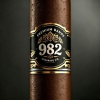 Bandes de cigares de luxe personnalisées, étiquettes de cigares gaufrées haut de gamme, impression d'autocollants avec logo, étiquettes de cigares de boutique à vendre