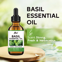 Huile essentielle de basilic naturelle pour diffuseurs, aromathérapie cutanée, parfum pour massages, bougies, savons et fabrication de parfums