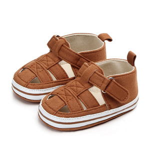 Nuovi arrivi primavera estate in cotone comodi sandali da bambino con punta rotonda per le prime <span class=keywords><strong>scarpe</strong></span> da passeggio - Product Image 3