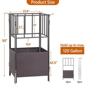 Chargeur de foin extérieur de grande capacité pour le fourrage du bétail Support de foin robuste durable stable - Product Image 4