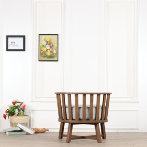 Chaise de salle à manger en bois massif personnalisable de luxe avec un design moderne en provenance d'Indonésie, fabriquée à partir de matériaux naturels - Product Image 2