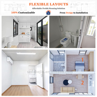Panneau sandwich en acier de luxe Maison conteneur Villa préfabriquée Maison modulaire extensible 3 chambres Salle de bain pour hôtel Vie en plein air