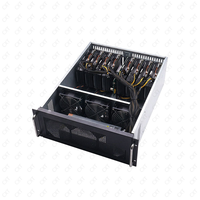 Stabilitas Yang Baik 5.2Cm Jarak 8 Kartu Grafis Rack Server Kasus 4u Gpu Case Komputer