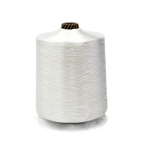 En stock, fil à broder en rayonne 300D/1 blanc, fil doux pour la couture, dentelle pour robe de mariée
