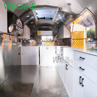 WECARE Camion de restauration rapide mobile entièrement équipé pour smoothies, glaces, limonades, bubble tea, café, friteuse et remorque de friture