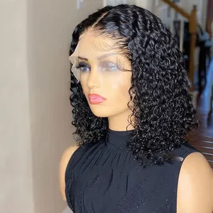 Weiqi peruca loira vermelha laranja rosa roxo, onda frontal oceana, corte brilhante, cor loira brasileira, trançada, 613 bob, cabelo humano