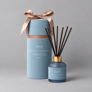 Aikun – Coffret diffuseur à bâtonnets de luxe en gros, 150 ml, en verre, parfum jasmin et freesia, avec ruban, pour mariage et décoration intérieure - Product Image 1