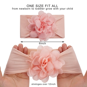 22 màu sắc bé Nylon headbands hairbands tóc kết thúc tốt đẹp Lớn voan hoa elastics cho bé gái sơ sinh trẻ mới biết đi trẻ em - Product Image 4