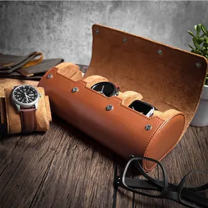 High-end Boite a Montres Portable en Cuir Upgrade, Boite de Montres de Voyage, presenter Coffret Montres Classique, Boite de Ra