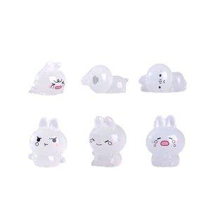 ของตกแต่งจิ๋ว กระต่ายขาวน้อยน่ารัก น่ารัก ขี้เล่น พร้อมไฟเรืองแสง สำหรับตกแต่ง DIY  แบบซองสุ่ม ของตกแต่งโต๊ะทำงาน - Product Image 5