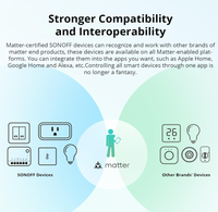 AIsmartlink SONOFF MINIR4M Interrupteur intelligent Matter, Module de rétrofit encastré, Fil neutre requis