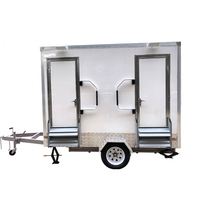 Vente en gros de toilettes préfabriquées portables pour événements, remorque pour caravane mobile extérieure insonorisée