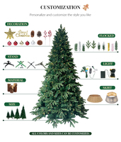 Künstlicher PVC-Weihnachtsbaum der Marke YF, für Innen- und Außenbereich, grüne Dekoration, stabile Basis, faltbares Design, hohe Standardqualität
