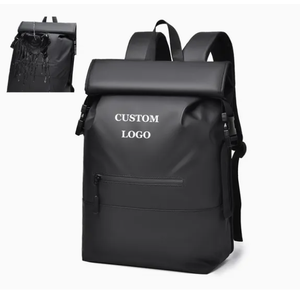 حقيبة ظهر للكمبيوتر المحمول قابلة للطي مع شعار مخصص، مقاومة للماء من الجلد الصناعي، حقيبة رياضية عادية للرجال وطلاب المدارس والكليات، حقيبة يومية من قماش أكسفورد - Product Image 1