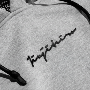 Sudadera con capucha Pro Signature para hombre, color gris atlético, peso pesado 100% algodón, ajuste relajado, logotipo de goma 3D con cordones con punta de cera - Product Image 1