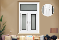 Fenêtre à battant à haut facteur de sécurité direct d'usine Fenêtre en acier plastique Double vitrage Fenêtre en PVC pour sous-sol
