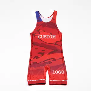 Custom Logo Sublimation Sportswear Singlet Suit Wrestling Singlet