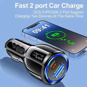 อะแดปเตอร์ชาร์จในรถยนต์ Quick Charge 3.0 ช่องเสียบคู่ USB Type C PD สำหรับอุปกรณ์พกพา - Product Image 6