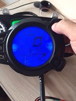 Speedometer instrumen RPM Level minyak 12V 7 warna, pengukur kecepatan Odometer tampilan Digital LCD sepeda motor lainnya